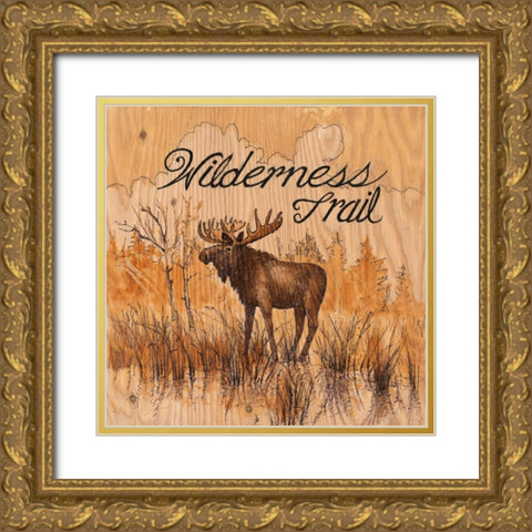 Wilderness Trail Gold Ornate Wood Framed Art Print with Double Matting by Fisk, Arnie