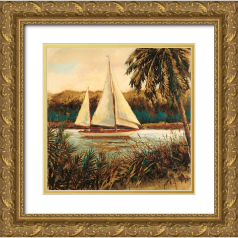 Tranquil Mood Gold Ornate Wood Framed Art Print with Double Matting by Wiens, James