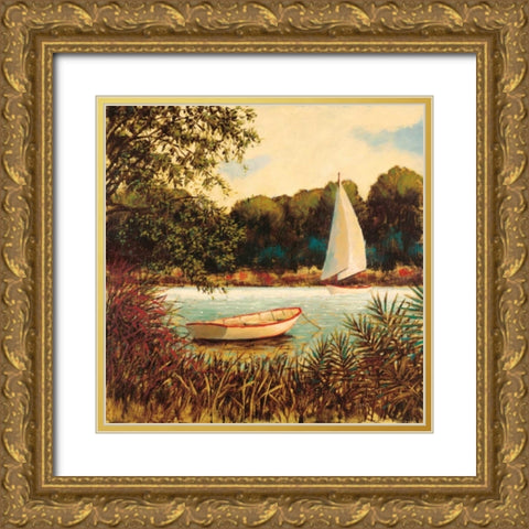 Quiet Mood  Gold Ornate Wood Framed Art Print with Double Matting by Wiens, James