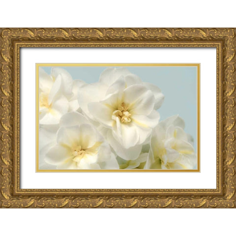 Winter Whites Gold Ornate Wood Framed Art Print with Double Matting by Greenwood, Julie