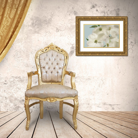 Spring Whites Gold Ornate Wood Framed Art Print with Double Matting by Greenwood, Julie