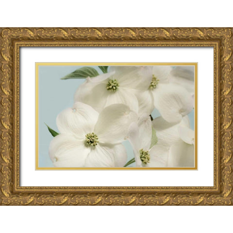 Spring Whites Gold Ornate Wood Framed Art Print with Double Matting by Greenwood, Julie