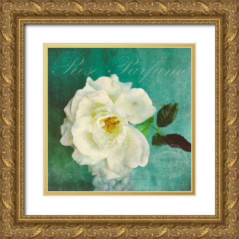 Luscious Petals Gold Ornate Wood Framed Art Print with Double Matting by Atria, Cristin