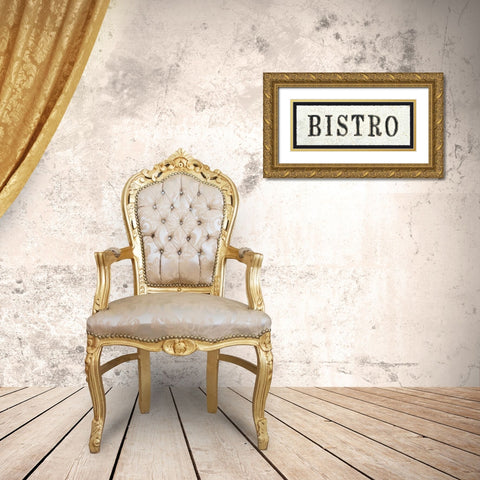 Bistro Gold Ornate Wood Framed Art Print with Double Matting by Fabiano, Marco