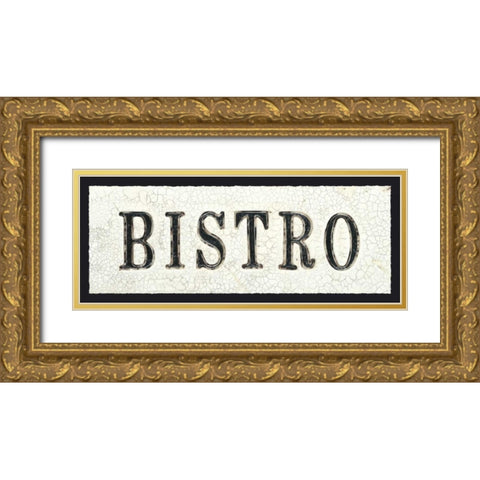 Bistro Gold Ornate Wood Framed Art Print with Double Matting by Fabiano, Marco
