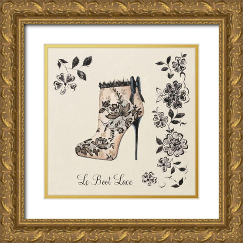 LE BOOT LACE Gold Ornate Wood Framed Art Print with Double Matting by Fabiano, Marco