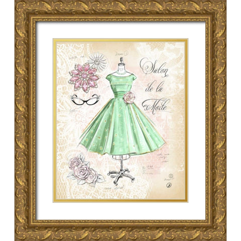 Vintage Salon Gold Ornate Wood Framed Art Print with Double Matting by Barrett, Chad