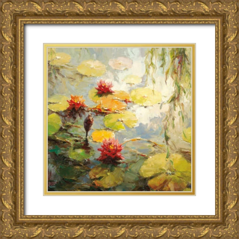 Still Reflections Gold Ornate Wood Framed Art Print with Double Matting by Oxley, Vail
