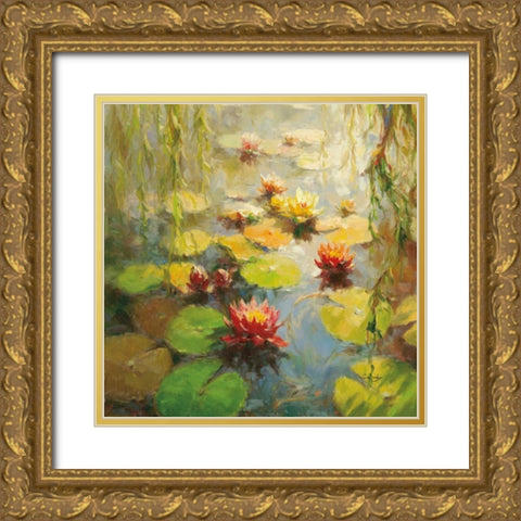 Calm Reflections Gold Ornate Wood Framed Art Print with Double Matting by Oxley, Vail