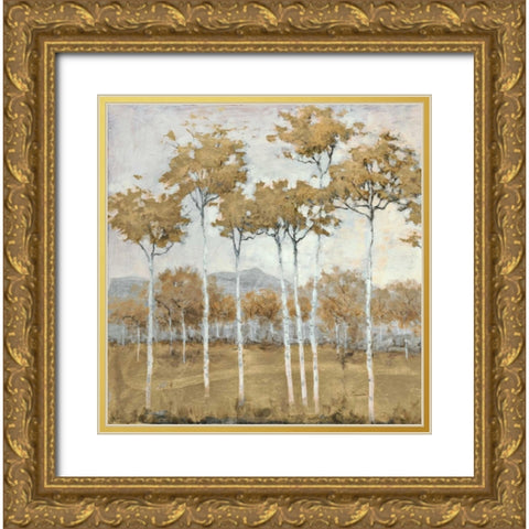 Autumns Gold 1 Gold Ornate Wood Framed Art Print with Double Matting by Schultz McGannon