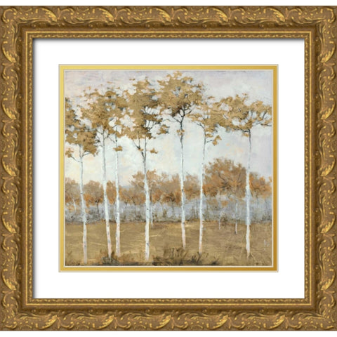 Autumns Gold 2 Gold Ornate Wood Framed Art Print with Double Matting by Schultz McGannon