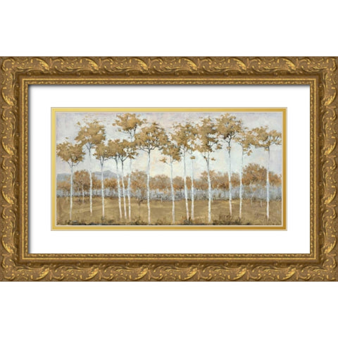 Autumns Golden Vista Gold Ornate Wood Framed Art Print with Double Matting by Schultz McGannon