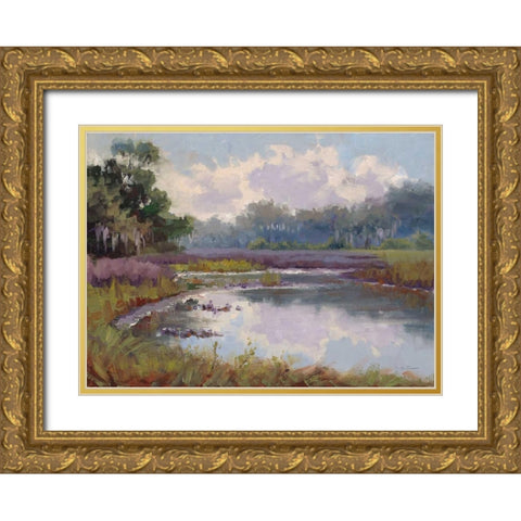 Countryside Hues Gold Ornate Wood Framed Art Print with Double Matting by Schultz-McGannon, Jill
