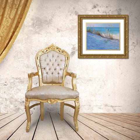 Sand and Sea View Gold Ornate Wood Framed Art Print with Double Matting by McGannon, Jill Schultz