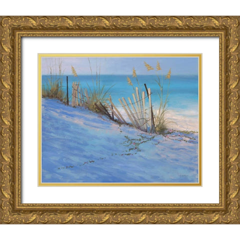 Sand and Sea View Gold Ornate Wood Framed Art Print with Double Matting by McGannon, Jill Schultz