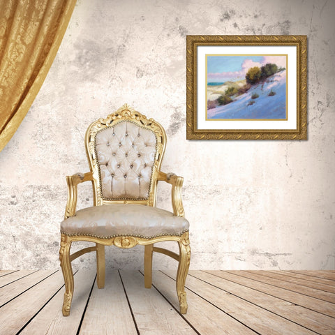 Beach Gold Ornate Wood Framed Art Print with Double Matting by McGannon, Jill Schultz