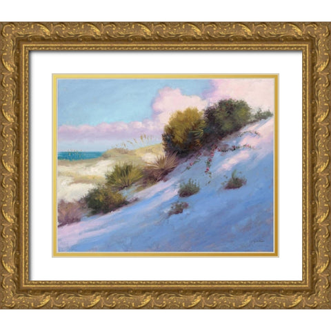Beach Gold Ornate Wood Framed Art Print with Double Matting by McGannon, Jill Schultz