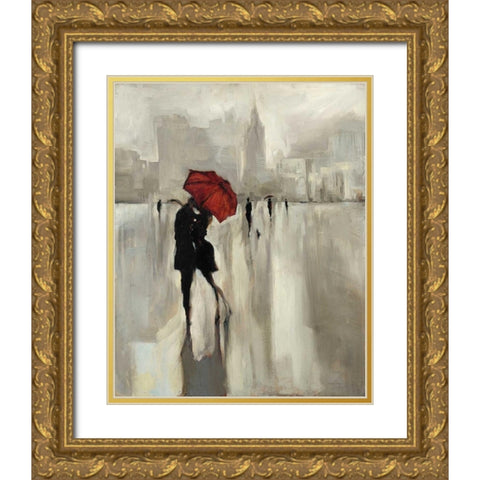Swept Away Gold Ornate Wood Framed Art Print with Double Matting by Lehman, Laurel