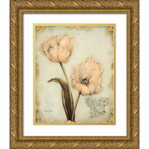 Tulip Recollection Gold Ornate Wood Framed Art Print with Double Matting by Regina Andrew Design