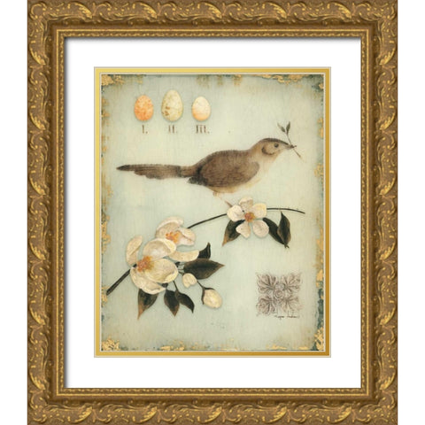 Blossom Recollection Gold Ornate Wood Framed Art Print with Double Matting by Regina Andrew Design