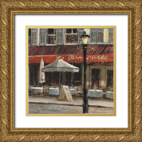 Latin Quarter Gold Ornate Wood Framed Art Print with Double Matting by Heighton, Brent