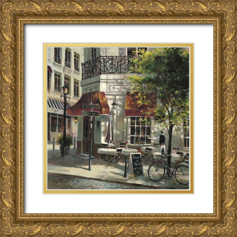 The Crepe House Gold Ornate Wood Framed Art Print with Double Matting by Heighton, Brent