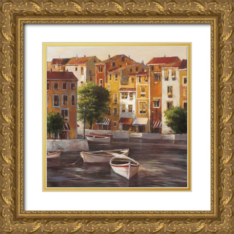 Mediterranean Dawn I Gold Ornate Wood Framed Art Print with Double Matting by Heighton, Brent