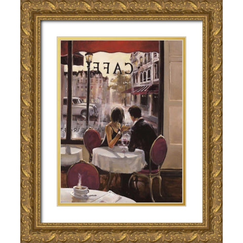 After Hours Gold Ornate Wood Framed Art Print with Double Matting by Heighton, Brent