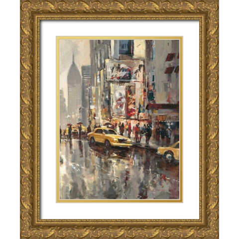 Urban Scene Gold Ornate Wood Framed Art Print with Double Matting by Heighton, Brent