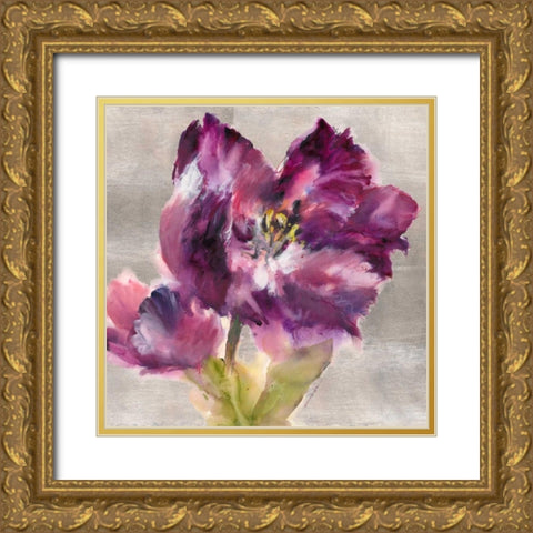 Purple Flourish Gold Ornate Wood Framed Art Print with Double Matting by Heighton, Brent