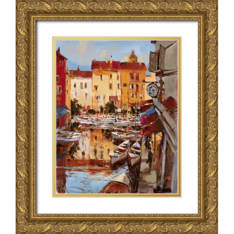 Mediterranean Seaside Holiday 2 Gold Ornate Wood Framed Art Print with Double Matting by Heighton, Brent