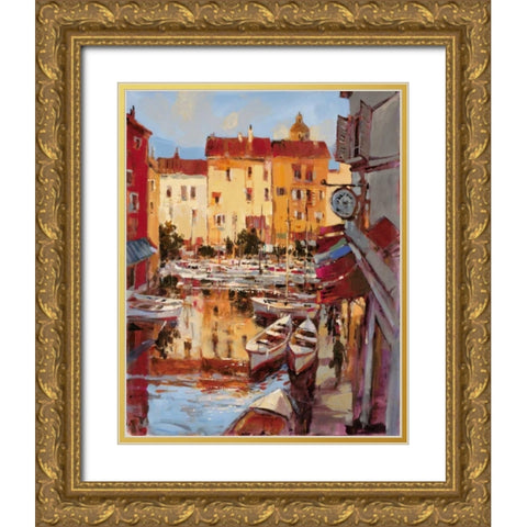 Mediterranean Seaside Holiday 2 Gold Ornate Wood Framed Art Print with Double Matting by Heighton, Brent