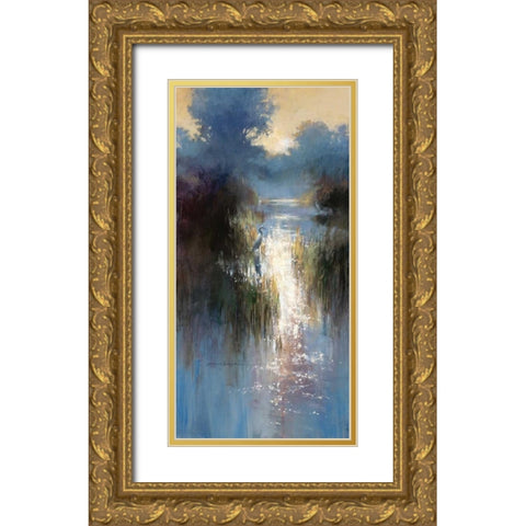Peaceful Everglades 1 Gold Ornate Wood Framed Art Print with Double Matting by Heighton, Brent