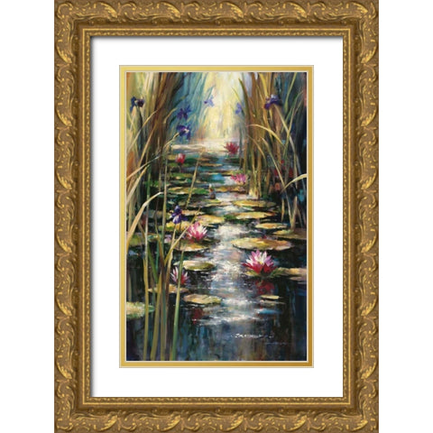 Impressionists Summer Gold Ornate Wood Framed Art Print with Double Matting by Heighton, Brent