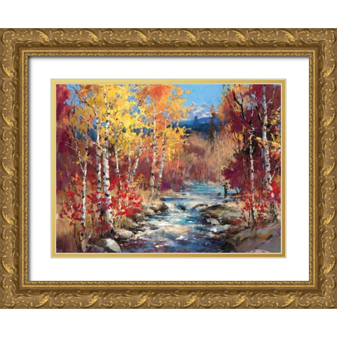 Lodge Creek Gold Ornate Wood Framed Art Print with Double Matting by Heighton, Brent