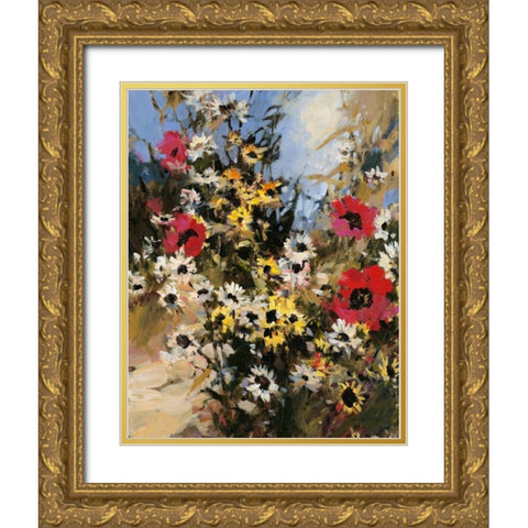 Abundant Garden Gold Ornate Wood Framed Art Print with Double Matting by Heighton, Brent