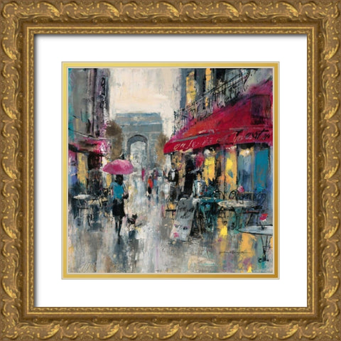 Paris Modern 1 Gold Ornate Wood Framed Art Print with Double Matting by Heighton, Brent