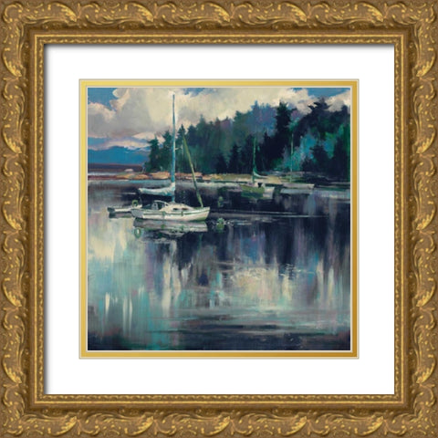 Coastal Shoreline Gold Ornate Wood Framed Art Print with Double Matting by Heighton, Brent