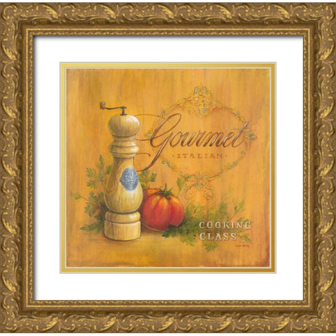 Cooking Class Gold Ornate Wood Framed Art Print with Double Matting by Staehling, Angela