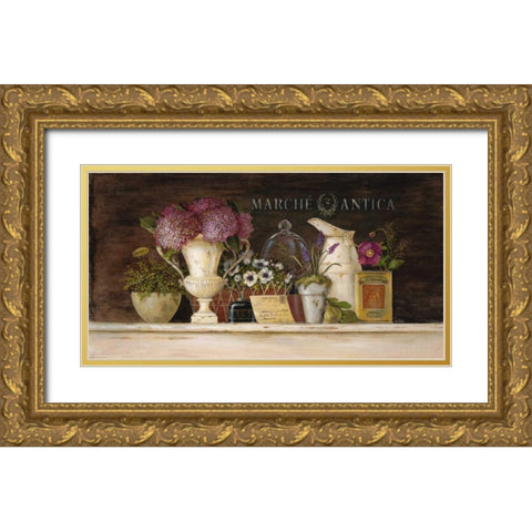 Marche Antica Vignette Gold Ornate Wood Framed Art Print with Double Matting by Staehling, Angela