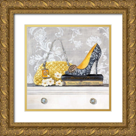 Fashionably Read Gold Ornate Wood Framed Art Print with Double Matting by Staehling, Angela