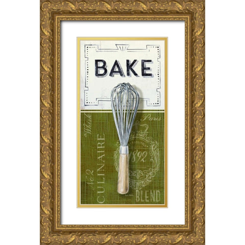 Gourmet Baking Gold Ornate Wood Framed Art Print with Double Matting by Staehling, Angela