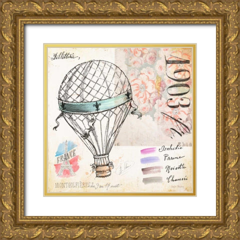 Gustave Eiffel Sketchbook Gold Ornate Wood Framed Art Print with Double Matting by Staehling, Angela