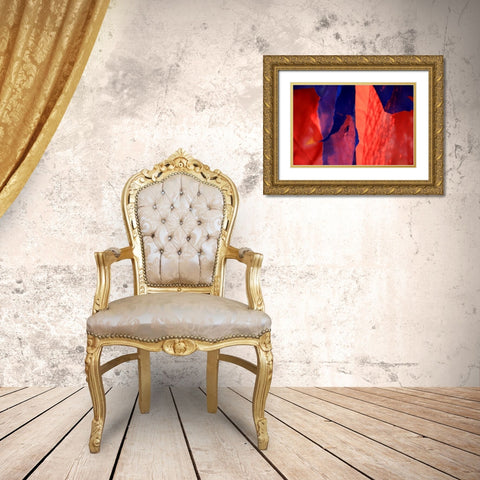 Red Autumn 3 Gold Ornate Wood Framed Art Print with Double Matting by Rauscher, Michel
