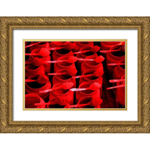 Global Spice 4 Gold Ornate Wood Framed Art Print with Double Matting by Rauscher, Michel