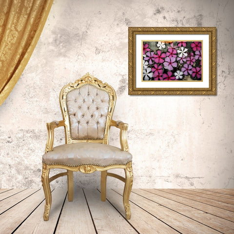 Floral Pond 1 Gold Ornate Wood Framed Art Print with Double Matting by Rauscher, Michel