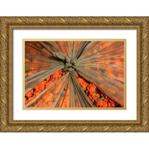 Global Orange 3 Gold Ornate Wood Framed Art Print with Double Matting by Rauscher, Michel