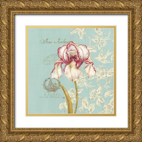Toile Iris Gold Ornate Wood Framed Art Print with Double Matting by Ferri, Stefania