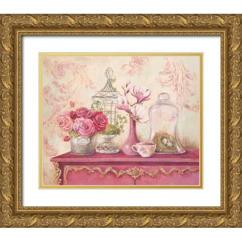 Garden Story Gold Ornate Wood Framed Art Print with Double Matting by Ferri, Stefania