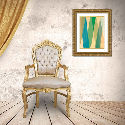 This Way and That Gold Ornate Wood Framed Art Print with Double Matting by Romero, Paulo